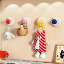 Axyaa Suction Cup Towel Hooks: Wall Hanger Storage Accessory