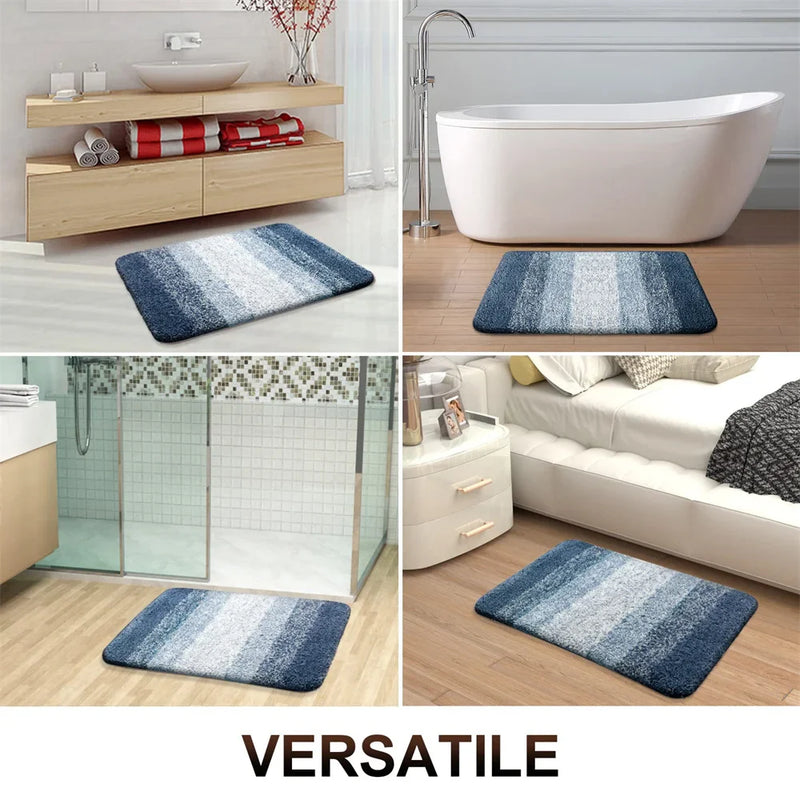 Axyaa Plush Microfiber Bath Rug Non-Slip Soft Absorbent Carpet