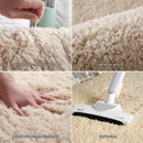 Axyaa Plush Khaki Faux Lambswool Rug | Thick Fluffy Anti-Slip Carpet for Home Decor