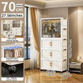Axyaa 70cm Transparent Foldable Wardrobe, Portable Large-Capacity Storage Cabinet