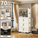 Axyaa 70cm Transparent Foldable Wardrobe, Portable Large-Capacity Storage Cabinet