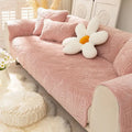 Axyaa Milk Velvet Sofa Cover Plush Winter Seat Protector Slipcover