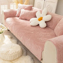 Axyaa Milk Velvet Sofa Cover Plush Winter Seat Protector Slipcover