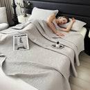 Axyaa Embroidered Summer Quilt: Lightweight Cooling Bedspread Duvet for Comfort and Style