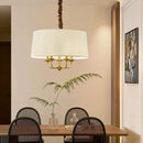 Nordic Retro Fabric Chandelier for Living Room by Axyaa