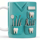 Axyaa Personalized Dentist Coffee Cup with Name & Logo, 11oz Ceramic Water Mug