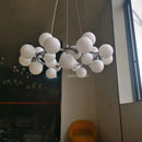 Axyaa Glass Ball Scandinavia Ring Chandelier Pendant Lamp - Living Dining Room Highlight