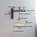 Axyaa Vintage Wood Ceramic LED Wall Light for Bedroom and Living Room