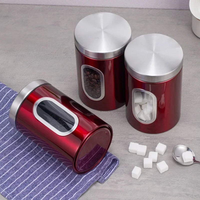 Axyaa Stainless Steel Sealed Storage Jar for Kitchen Supplies