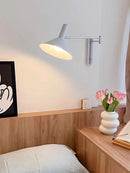 Axyaa Swing Arm Wall Lamp - Retro Foldable Bedroom Reading Light