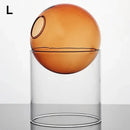 Axyaa Vintage Glass Vase for Tabletop Plants and Flower Arrangements