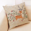 Axyaa Winter Animal Cartoon Linen Pillowcase for Car and Living Room Decor