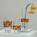 Axyaa Clear Glass Bubble Vase for Floral Arrangement