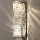 Axyaa Modern Crystal LED Wall Lamp in Chrome Steel