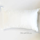 Axyaa White Square Pillow: Napped Cloth, High Elasticity, Washable, 3D Throw Pillow Core
