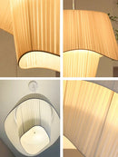 Axyaa Wabi-sabi Fabric LED Pendant Lights Home Decor Hanging Lamps