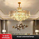 Axyaa Modern Crystal Chandelier Golden Ceiling Light for Bedroom, Living Room, Dining Room