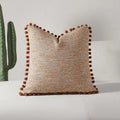Axyaa Pompom Cushion Cover for Home Decor - 45x45cm - Yellow Purple Green Black