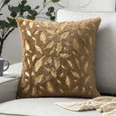 Axyaa Bronzing Golden Feather Style Plush Pillowcase for Festive Home Decor