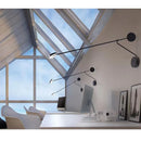 Modern Italian restaurant, living room, Nordic black adjustable light branded Axyaa