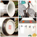 Axyaa 35cm Ceramic Vase: Chinese Decorative Crafts for Living Room, Dried Flowers