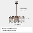 Axyaa Italian Crystal Round LED Pendant Lamp for Luxury Living and Dining Rooms