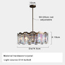 Italian Crystal Round Led Pendant Lamps by Axyaa - Classic Luxury for Dining, Living & Bedroom
