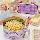 Axyaa Stainless Steel Ramen Bowl With Lid, 1000/1300ml