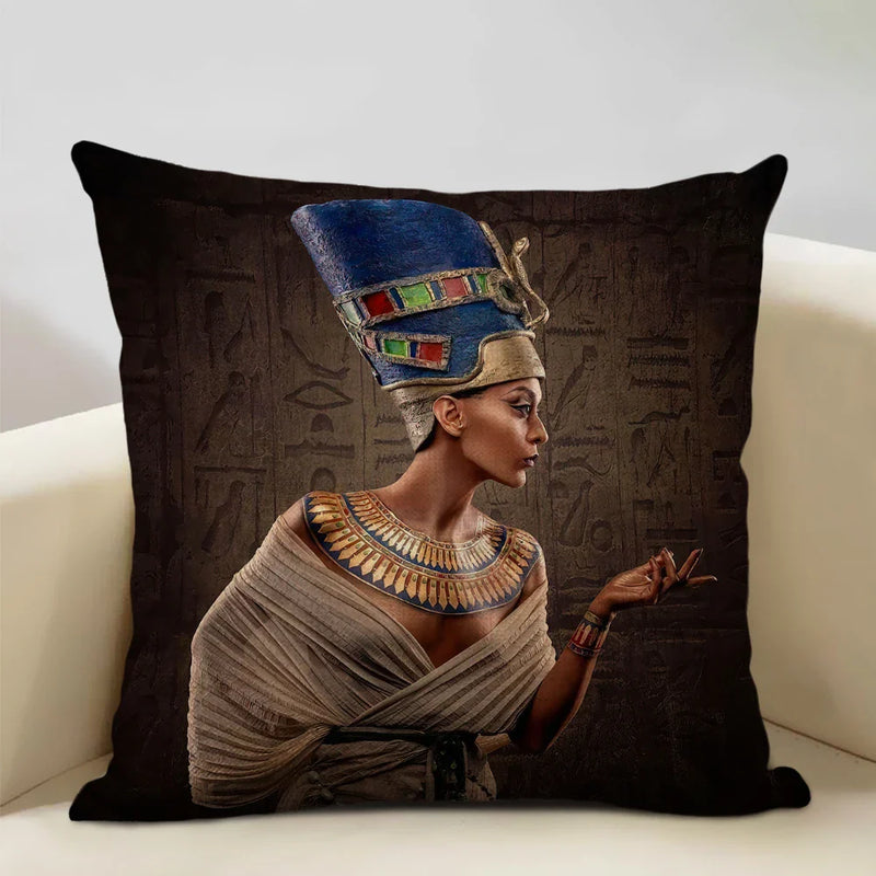 Axyaa African Women Design Linen Cushion Cover 45x45cm