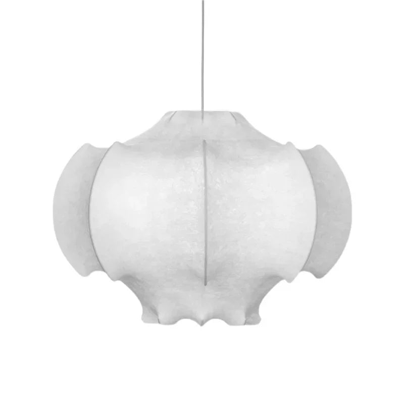Axyaa Silk Ceiling Lamp: Japanese Wabi Sabi Chandelier for Loft Living Room & Bedroom