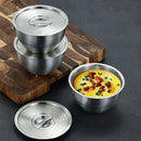 Axyaa Stainless Steel Bowl with Lid, Food Container, Kitchen Tableware