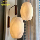 Axyaa Minimalist Silk Wall Lamp LED E27 Art Decor Sconce