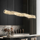 Axyaa Post-Modern Crystal Chandelier for Dining Room Table, Italian Designer Bar Lamp
