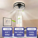 Axyaa Ceiling Fan with Light & Remote Control - Bedroom Modern Fan - Indoor Minimalist