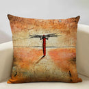 Axyaa African National Style Oil Painting Cushion Cover for Living Room Sofa Art