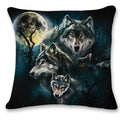 Axyaa Wolf Moon Soft Polyester Pillowcase - Home Car Sofa Cushion
