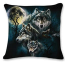 Axyaa Wolf Moon Soft Polyester Pillowcase - Home Car Sofa Cushion