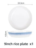 Axyaa Gradient Ceramic Bowl & Plate Set: Enhance Dining Experience for Home & Hotels