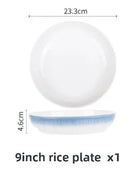 Axyaa Gradient Ceramic Bowl & Plate Set: Enhance Dining Experience for Home & Hotels