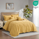 Axyaa Botanical Leaf Pattern Stitched Queen Bedspread Set - Elegant & Fresh Style