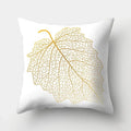 Axyaa Gold Leaf Polyester Cushion Cover - Decorative Sofa Pillow Cover