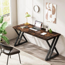 Axyaa 55" Study Desk with Z-Shaped Metal Leg - Modern Home Office Computer Desk