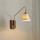 Axyaa Modern Copper Ceramic LED Wall Lamps for Bedroom Living Room Bar