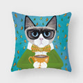 Axyaa Cat Print Pillowcase 45*45cm