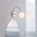 Axyaa Silver Hose Glass Ball Wall Lamp Modern Nordic Bedroom LED Light