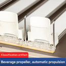 Axyaa Fridge Beverage Pusher: Clear Sliding Storage Container for Drinks