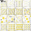 Yellow Gray Geometric Print Pillow Cover 45*45cm for Axyaa - Home Decor Essential