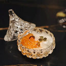 Axyaa Glass Bowl with Lid: Creative Irregular Shaped Restaurant Tableware for Molecular Cuisine