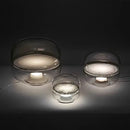 Axyaa Smoky Grey Amber Glass Table Lamp Luxury Designer Bedroom Marble Art Night Light