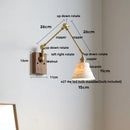 Axyaa Walnut Wood LED Wall Lamp Sconce Rotate Bedside Light